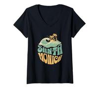 Donna Santa Monica Maglietta con Collo a V