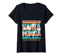 Donna Santa Monica Maglietta con Collo a V