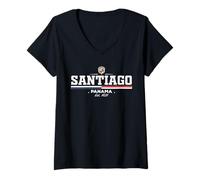 Donna Santiago Panama Maglietta con Collo a V