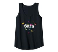 Donna SARA - Bellissimo nome di ragazza con farfalle colorate Canotta