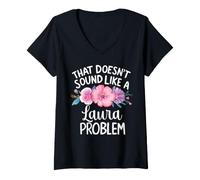 Donna Sarah Personalized Women's Gift Custom Sarah Maglietta con Collo a V