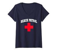 Donna Sarcastic BEACH PATROL Crociera Spiaggia Nuoto Scuba Spiaggia Spiaggia Maglietta con Collo a V