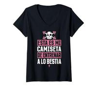 Donna Sarcastic Gym Funny Spanish Inspirational Slang Gym Exercise Maglietta con Collo a V