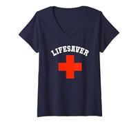 Donna Sarcastic LIFESAVER Nurse Camp Tutte le ragazze Scuba Swim Trip Maglietta con Collo a V