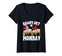 Donna Sarcastic Office GNOME Graphic Funny Saying for Office Squad Maglietta con Collo a V