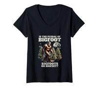 Donna Sasquatch, Divertente Bigfoot Maglietta con Collo a V