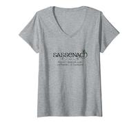 Donna Sassenach - Maglietta Outlander o Straniero Maglietta con Collo a V