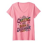 Donna Sassy Birthday Queens Nate A Dicembre Trendy Sagittarius Maglietta con Collo a V
