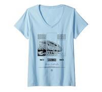 Donna Savannah Monitor Modern Streetwear Reptile Keeper Maglietta con Collo a V