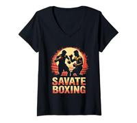 Donna Savate Maglietta con Collo a V