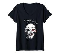 Donna Saw Jigsaw Face I Know Who You Are Horror Movie Maglietta con Collo a V
