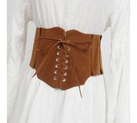 Donna Scamosciato con Lacci Cinghia Larga Vintage Corsetto Fascia IN Vita Abito