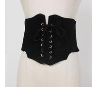 Donna Scamosciato con Lacci Cinghia Larga Vintage Corsetto Fascia IN Vita Abito