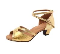Donna Scarpe da Ballo Latino Americano Moda Punta Aperta Scarpe Tango Donna Tangolera ChaCha Kizomba Sandali con Cinturino alla Caviglia Standard Sala da Ballo Valzer Samba per Cerimonia