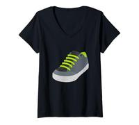 Donna Scarpe da Corsa Costume Maglietta con Collo a V