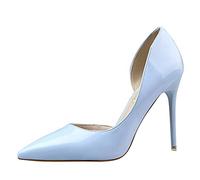 Donna Scarpe Tacco Alto Classico Semplice Pelle Verniciata Luminoso Heels Alto Lavoro Festa Elegante Scarpe de Moda Tacca Décolleté a Punta Tacco Taglia 10.5 CM