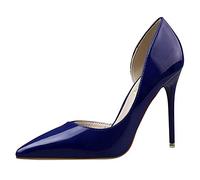 Donna Scarpe Tacco Alto Classico Semplice Pelle Verniciata Luminoso Heels Alto Lavoro Festa Elegante Scarpe de Moda Tacca Décolleté a Punta Tacco Taglia 10.5 CM