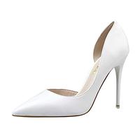 Donna Scarpe Tacco Alto Classico Semplice Pelle Verniciata Luminoso Heels Alto Lavoro Festa Elegante Scarpe de Moda Tacca Décolleté a Punta Tacco Taglia 10.5 CM