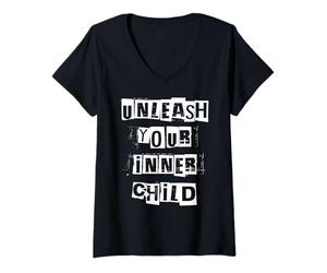 Donna Scatena Il Tuo Bambino interiore Maglietta con Collo a V