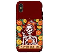 Donna Scheletro Caffè Floreale Mai Stata Meglio Custodia per iPhone X/XS