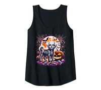 Donna Scheletro Cane Halloween Canotta