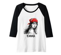 Donna Schizzo di Una Donna sospettosa Chiamata Emma Maglia con Maniche Raglan