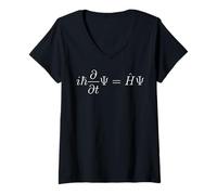 Donna Schrodinger Equation Quantum Mechanics Wave Equation Physics Maglietta con Collo a V