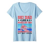 Donna Sci papà Come Un Normale papà ma Modo più Fresco sciatore Sciare Maglietta con Collo a V