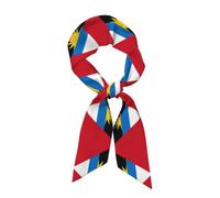 Donna Sciarpa Da Collo Cravatta Sottile Lunga,Moda Con Cravatta Classica Stampa Della Bandiera Di Antigua E Barbuda,Scialli Leggeri Foulard E Collo Fasce Per Capelli Di Colore Adorabile