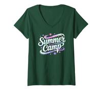 Donna Science Summer Camp Host Squad Direttore Nurse Vibes Maglietta con Collo a V