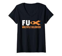 Donna Sclerosi Multipla Fu - Consapevolezza della sclerosi Multipla Maglietta con Collo a V
