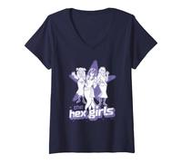 Donna Scooby-Doo And The Hex Girls Maglietta con Collo a V