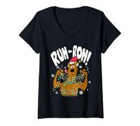 Donna Scooby-Doo Christmas Lights Ruh Roh! Maglietta con Collo a V