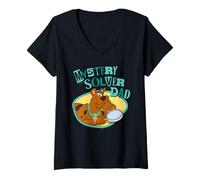 Donna Scooby-Doo Father's Day Mystery Solver Dad Maglietta con Collo a V