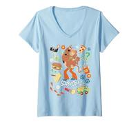 Donna Scooby-Doo Food Icons Maglietta con Collo a V