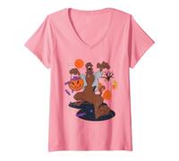 Donna Scooby-Doo Halloween Monster Treats Maglietta con Collo a V