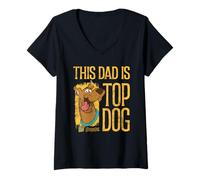 Donna Scooby-Doo Scoob This Dad Is Top Dog Maglietta con Collo a V