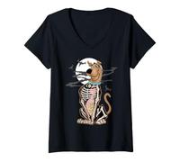 Donna Scooby Doo Skeleton Halloween Maglietta con Collo a V