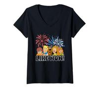 Donna Scooby-Doo Summer Fire Works Maglietta con Collo a V