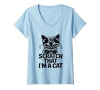 Donna Scratch That I'm a Cat Amo i gatti Feline Pet Meow Love Cats Maglietta con Collo a V