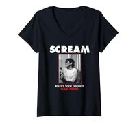 Donna Scream Scary Movie Maglietta con Collo a V