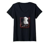 Donna Scrittore Russo Leo Tolstoy con autografo Maglietta con Collo a V