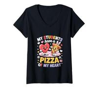 Donna Scuola Cuochi Pizza Day PRO Cucina Regina Maglietta con Collo a V