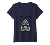 Donna Scusa Non Posso La Mia Tavola Ouija Detto No Divertente Paranormale Maglietta con Collo a V