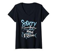 Donna Scusa se Non stavo ascoltando, stavo pensando alla Pesca Maglietta con Collo a V