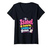 Donna Se Isabel sonríe, Cambia la direzione Maglietta con Collo a V