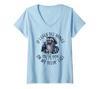 Donna Se mai avrò la Rabbia, Sei in Cima alla mia Lista di Bitin 'Raccoon Maglietta con Collo a V