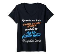 Donna Se Un palo entra Senza Sforzo ha piovuto Molto Maglietta con Collo a V