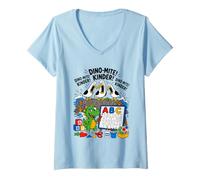 Donna Seagull Dino Mite Kinder Dinosaur Back to School Student Kid Maglietta con Collo a V