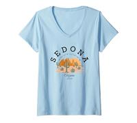 Donna Sedona Souvenir Arizona Road Trip Luna di miele Escursionismo Maglietta con Collo a V